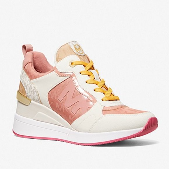 MICHAEL KORS Crista Mixed-Media Trainer Sneakers - Picture 1 of 1